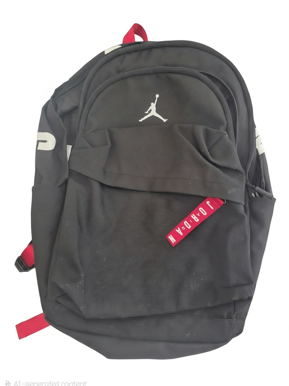 Jordan Black Backpack with Red Pull Tab